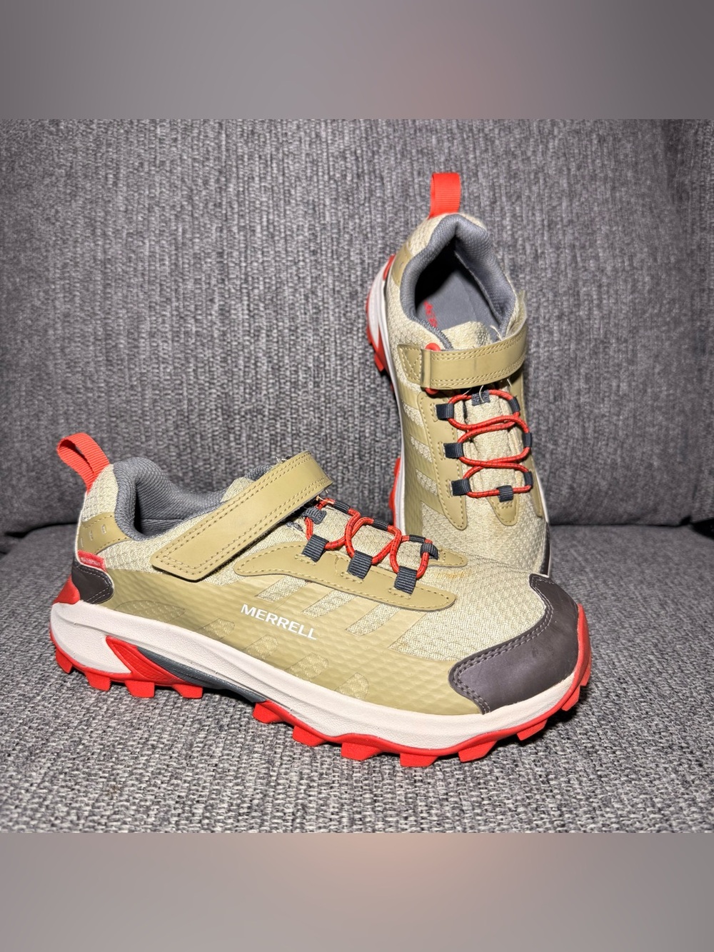 Merrell Big Kid's Moab Speed 2 Low A/C Waterproof Coyote size 6.0